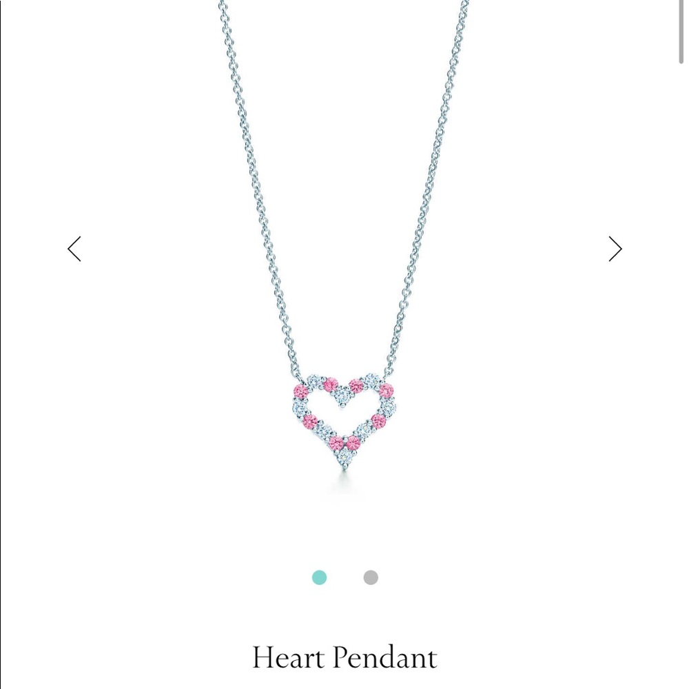 ❌Sold❌Tiffany sapphire & diamond heart necklace